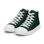 Plaid Tartan Men High Top Sneakers Clan Austin Plaid Converse High Tops Sneakers, Converse Christmas Sneakers