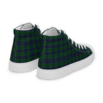 Plaid Tartan Men High Top Sneakers Clan Austin Plaid Converse High Tops Sneakers, Converse Christmas Sneakers