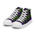Plaid Tartan Men High Top Sneakers Clan Ayrshire Plaid Converse High Tops Sneakers, Converse Christmas Sneakers
