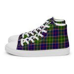 Plaid Tartan Men High Top Sneakers Clan Ayrshire Plaid Converse High Tops Sneakers, Converse Christmas Sneakers