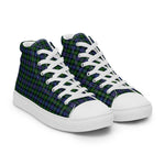 Plaid Tartan Men High Top Sneakers Clan Baillie Hunting Plaid Converse High Tops Sneakers, Converse Christmas Sneakers