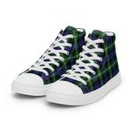 Plaid Tartan Men High Top Sneakers Clan Baillie Plaid Converse High Tops Sneakers, Converse Christmas Sneakers