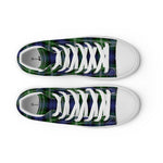 Plaid Tartan Men High Top Sneakers Clan Baillie Plaid Converse High Tops Sneakers, Converse Christmas Sneakers
