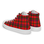 Plaid Tartan Men High Top Sneakers Clan Bain Plaid Converse High Tops Sneakers, Converse Christmas Sneakers