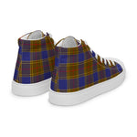 Plaid Tartan Men High Top Sneakers Clan Balfour Modern Plaid Converse High Tops Sneakers, Converse Christmas Sneakers