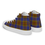 Plaid Tartan Men High Top Sneakers Clan Balfour Modern Plaid Converse High Tops Sneakers, Converse Christmas Sneakers