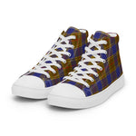 Plaid Tartan Men High Top Sneakers Clan Balfour Modern Plaid Converse High Tops Sneakers, Converse Christmas Sneakers