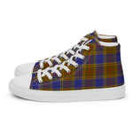 Plaid Tartan Men High Top Sneakers Clan Balfour Modern Plaid Converse High Tops Sneakers, Converse Christmas Sneakers