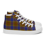 Plaid Tartan Men High Top Sneakers Clan Balfour Modern Plaid Converse High Tops Sneakers, Converse Christmas Sneakers