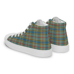 Plaid Tartan Men High Top Sneakers Clan Balfour Plaid Converse High Tops Sneakers, Converse Christmas Sneakers