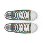 Plaid Tartan Men High Top Sneakers Clan Balfour Plaid Converse High Tops Sneakers, Converse Christmas Sneakers