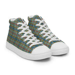 Plaid Tartan Men High Top Sneakers Clan Balfour Plaid Converse High Tops Sneakers, Converse Christmas Sneakers