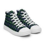 Plaid Tartan Men High Top Sneakers Clan Bannatyne Plaid Converse High Tops Sneakers, Converse Christmas Sneakers