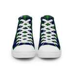 Plaid Tartan Men High Top Sneakers Clan Bannerman Plaid Converse High Tops Sneakers, Converse Christmas Sneakers