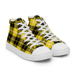 Plaid Tartan Men High Top Sneakers Clan Barclay Plaid Converse High Tops Sneakers, Converse Christmas Sneakers