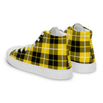 Plaid Tartan Men High Top Sneakers Clan Barclay Plaid Converse High Tops Sneakers, Converse Christmas Sneakers