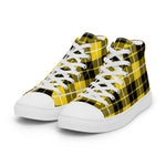 Plaid Tartan Men High Top Sneakers Clan Barclay Plaid Converse High Tops Sneakers, Converse Christmas Sneakers