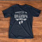 Scotstee Shop - Promoted To Grandpa Est 2021 New Gift For Dad Custom Father's Day Shirt