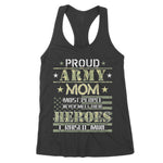 Proud Army Mom I Raised My Heroes Camouflage Graphics Army Women's Tank Top army mom shirt - Scotstee Shop