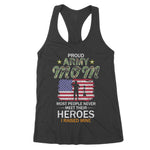 Proud Army Mom I Raised My Heroes Camouflage Graphics Army Women's Tank Top army mom shirt Army Shirts - Scotstee Shop