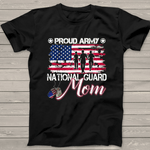 Scotstee Shop - Proud Army National Guard Mom USA Heart Mothers Day 4th Of July Shirt Army Mom Shirt Army Shirts