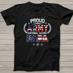 Scotstee Shop - Proud Army National Guard Papa Gift 4th Of July Shirt Army Shirts