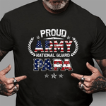 Scotstee Shop - Proud Army National Guard Papa Gift 4th Of July Shirt Army Shirts