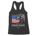 Proud Great Dane Mom American Flag Patriotic Giant Dog Gift Women's Tank Top - Scotstee Shop