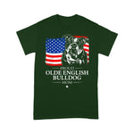 Scotstee Shop - Proud Olde English Bulldog Mom American Flag Patriotic Dog 4th Of July Shirt English Bulldog 4th of July Shirt
