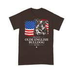Scotstee Shop - Proud Olde English Bulldog Mom American Flag Patriotic Dog 4th Of July Shirt English Bulldog 4th of July Shirt