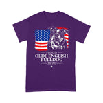 Scotstee Shop - Proud Olde English Bulldog Mom American Flag Patriotic Dog 4th Of July Shirt English Bulldog 4th of July Shirt