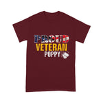 Scotstee Shop - Proud Veteran Poppy With American Flag Veteran Day Gift 4th Of July Shirt