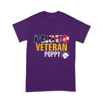 Scotstee Shop - Proud Veteran Poppy With American Flag Veteran Day Gift 4th Of July Shirt