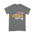 Scotstee Shop - Proud Veteran Poppy With American Flag Veteran Day Gift 4th Of July Shirt