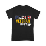 Scotstee Shop - Proud Veteran Poppy With American Flag Veteran Day Gift 4th Of July Shirt