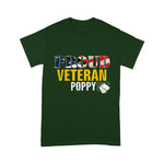 Scotstee Shop - Proud Veteran Poppy With American Flag Veteran Day Gift 4th Of July Shirt