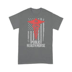 Scotstee Shop - Public Health Nurse Apparel, American Flag Thin Line Nursing 4th Of July Shirt nurse t shirts