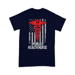 Scotstee Shop - Public Health Nurse Apparel, American Flag Thin Line Nursing 4th Of July Shirt nurse t shirts