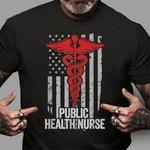 Scotstee Shop - Public Health Nurse Apparel, American Flag Thin Line Nursing 4th Of July Shirt nurse t shirts