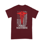 Scotstee Shop - Public Health Nurse Apparel, American Flag Thin Line Nursing 4th Of July Shirt nurse t shirts