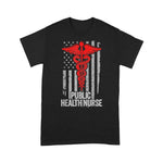 Scotstee Shop - Public Health Nurse Apparel, American Flag Thin Line Nursing 4th Of July Shirt nurse t shirts