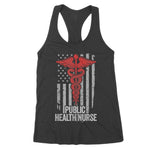 Public Health Nurse Apparel, American Flag Thin Line Nursing Women's Tank Top nurse t shirts - Scotstee Shop