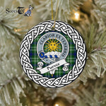 Purves Tartan Ornament,  ceramic ornament, personalized christmas ornaments, christmas tree ornaments, christmas door decorations, Plaid Ornament, Tartan Ceramic Ornament