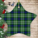 Purves Tartan Ornament Star Ornament, Christmas Star Decorations, ceramic ornament, Plaid Star Ceramic Ornament, Christmas Ornament Decorations Gift