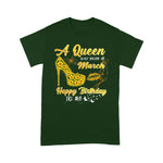 Queen Was Born In March Funny Sunflower Birthday Gifts Birthday Shirt - Scotstee Shop