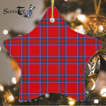 Rait Tartan Ornament Star Ornament, Christmas Star Decorations, ceramic ornament, Plaid Star Ceramic Ornament, Christmas Ornament Decorations Gift
