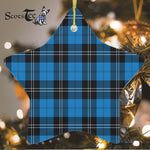 Ramsay Blue Ancient Tartan Ornament Star Ornament, Christmas Star Decorations, ceramic ornament, Plaid Star Ceramic Ornament, Christmas Ornament Decorations Gift