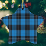 Ramsay Blue Ancient Tartan Ornament Star Ornament, Christmas Star Decorations, ceramic ornament, Plaid Star Ceramic Ornament, Christmas Ornament Decorations Gift
