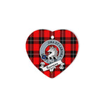 Ramsay Scottish Clan Badge Plaid Christmas Ornaments Gift Heart Ornament Ramsay Clan Tartan Ornaments, Plaid Ornament, christmas Ornament, plaid christmas ornament