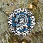 Ramsay Tartan Ornament,  ceramic ornament, personalized christmas ornaments, christmas tree ornaments, christmas door decorations, Plaid Ornament, Tartan Ceramic Ornament